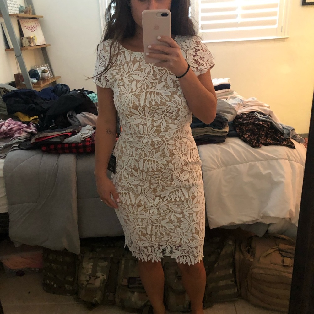 Lace white dress